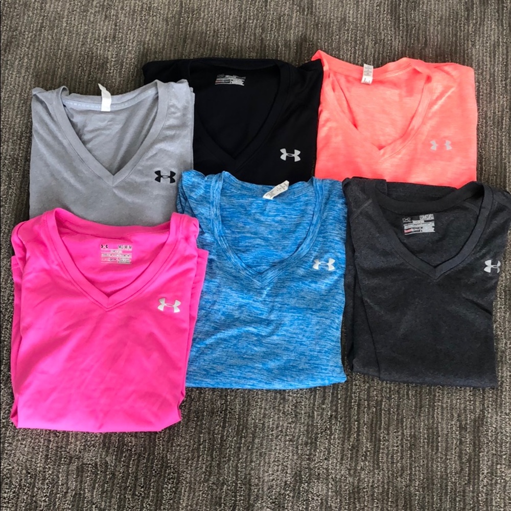 Set of 6 under armour dri fit t shirts